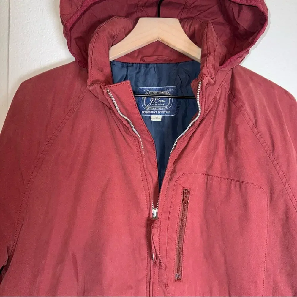J.CREW sportsmen’s outfitters burnt orange gorpcore hooded jacket M